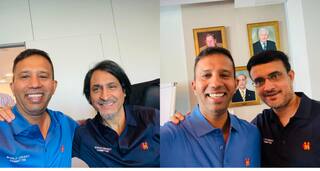 Dharmasena's V-Day Post With Ganguly and Raja Leaves Netizens in Splits