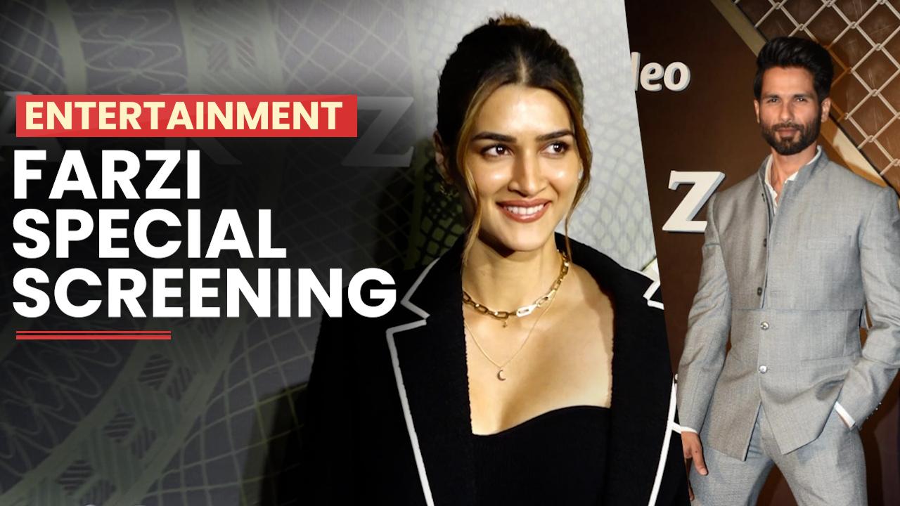 Farzi Screening: Shahid Kapoor's Grand Entry At Special Screening Of Farzi, Kriti Sanon, Varun Dhawan And Other Celebs Also Join