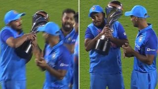 Hardik Pandya Hands Trophy to Prithvi Shaw After India Beat New Zealand; Video Goes VIRAL | WATCH