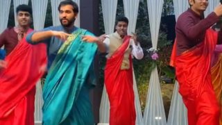 Men in Sarees Dance on 'Desi Girl' For The Bride And Groom, Netizens Love Their Thumkas - Watch Viral Wedding Video