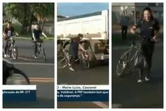 Viral Video: Girl Riding Bicycle Gets Punished For Acting Irresponsibly On Busy Road | Watch