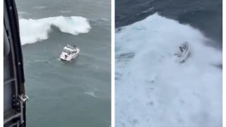 Titanic Waves Topple Boat Like A Toy, Fate Of Crew Not Known Yet: Spine Chilling Video Goes Viral