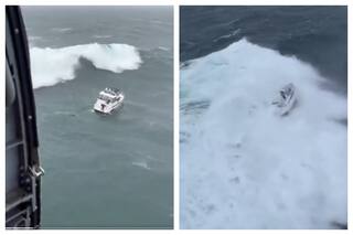 Titanic Waves Topple Boat Like A Toy, Fate Of Crew Not Known Yet: Spine Chilling Video Goes Viral