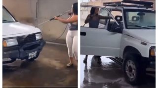 Woman Turns Car Wash In To ‘Car Awash’ | Watch Viral Video And ‘Unlearn’