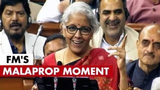 Nirmala Sitharaman’s ‘Malaprop Moment’ Has Lok Sabha In Splits