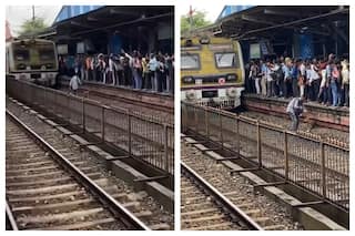 Aamchi Mumbai! Mumbaikars Too Busy To Rescue Man And Dog On Rail Tracks? Viral Video Raises Questions