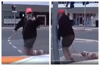 Elderly Pedestrian Gets Mad At Car Driver Without Reason, Gets Hit By Instant Karma | Watch Viral Video