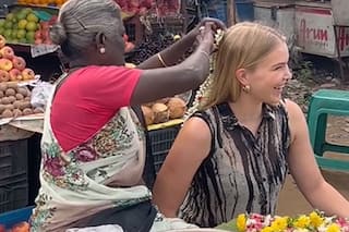 Viral Video: UK Journalist Befriends Flower Seller in Tamil Nadu, The Heartwarming Gesture Wins Internet
