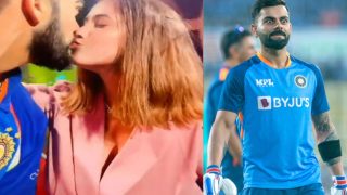 Virat Kohli Fan Viral Video: Woman Kisses Kohli's Wax Statue on Lips, Disgusted Fans Tag Bhabhi Anushka Sharma - Watch