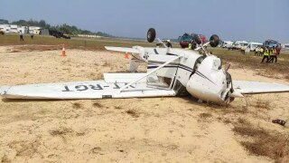 Narrow Escape For Pilot As Training Aircraft Veers Off Runway at Trivandrum Airport During Take-Off