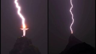 Unbelievable! Lightning Hits Christ The Redeemer, One Of The Seven Wonders| See Viral Pics