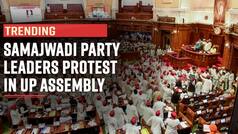 Samajwadi Party Leaders Protest Outside UP Assembly Ahead Of Budget Session - Watch Video