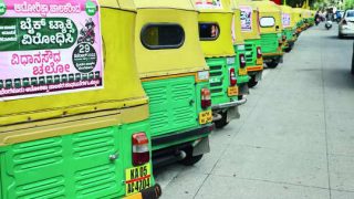 Bengaluru Auto Union Strike: 2.10 Lakh Auto Drivers Off Road, Protest Against Rapido Services