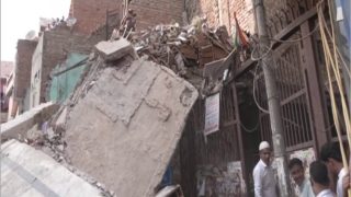 Building in Delhi's Bhajanpura Area Collapses, Rescue Operations Underway | Watch