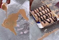 Viral Food Video: Man Makes Ice Cream Roll With Chai & Chocolate Sauce - Watch