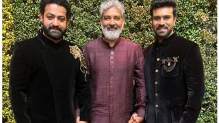 RRR For Oscars 2023: Ram Charan, Jr NTR, SS Rajamouli Spread Desi-ness at Champagne Carpet - See Viral PICS