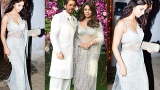 Suhana Khan Exudes High Dose of Glamour in Mom Gauri Khan's Silver Net Saree at Alanna Pandey's Sangeet- See Viral PICS