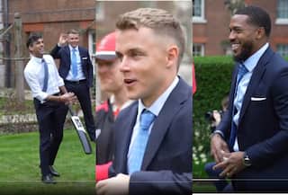 UK PM Sunak Plays Cricket With T20 WC 2022 Winners | Watch Viral Video