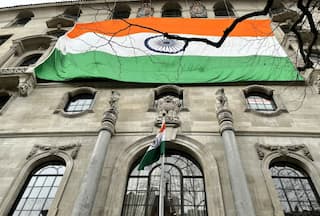 WATCH: Massive Tricolour Flutters High At Indian High Commission Building in London