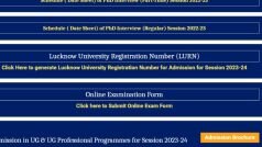 LU Admission 2023: लखनऊ यूनिवर्सिटी में यूजी एडमिशन के लिए एप्लीकेशन फॉर्म रिलीज, इस लिंक से करें डायरेक्ट आवेदन