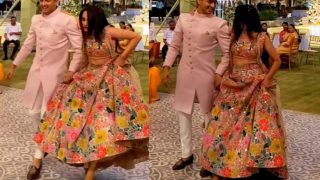 Viral Bride Video: Dulhan Dances to Naatu Naatu at Wedding While Groom Holds Her Heavy Lehenga - Watch