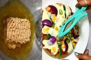Viral Food Video: Woman Makes Maggi Pizza With Curd & Coriander -WATCH