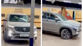 Viral Video: Agra Man Drives Car On Railway Platform To Make Reels, Booked