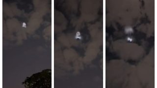 Mysterious Flying Object Spotted In Night Sky, People Are Baffled | Watch Viral Video