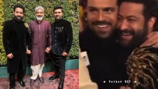RRR For Oscars 2023: Ram Charan - NTR Jr Hug Tightly in Excitement at 95th Academy Awards, Video Goes Viral