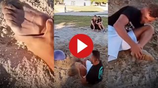 Ladka Ladki Ka Video: लड़की के सामने स्टंट की चाहत ने शख्स को अस्पताल पहुंचा दिया, जैसे ही उछला पैर तुड़वा बैठा- देखें वीडियो