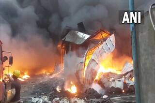 Massive Fire Breaks Out At Scrap Godown In Gujarat's Valsad