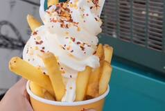 Viral Food Video: Man Serves Ice Cream Fries With Chilli Flakes - WATCH