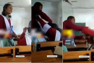 Video: क्लास में हो गई WWE वाली लड़ाई, पहले हंसी छात्रा फिर बजा दिए थप्पड़ ही थप्पड़