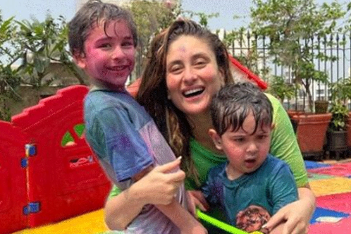 Holi 2023:  करीना कपूर ने बच्चों के साथ शेयर की रंग-बिरंगी तस्वीरें, फैंस बोले- तैमूर करिश्मा मौसी पर गया है