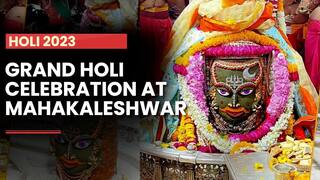 Holi 2023: Holi Celebrated At Mahakaleshwar Temple With 40 Quintal Flowers - Watch Video