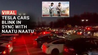 Viral Video: Tesla Cars Put Up Light Show In Sync To RRR's Naatu Naatu, Netizens Are Amazed | Watch