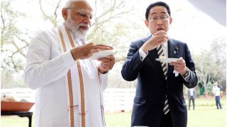 जापान के पीएम ने खाए गोलगप्पे, लस्सी भी पी; प्रधानमंत्री मोदी के साथ बुद्धा जयंती पार्क गए