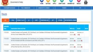 SSC CGL Final Result 2021 Declared at ssc.nic.in; Direct Link, Cut-off Here