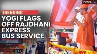 Uttar Pradesh: CM Yogi Adityanath Flags Off Rajdhani Express Bus Service Ahead Of Holi - Watch Video