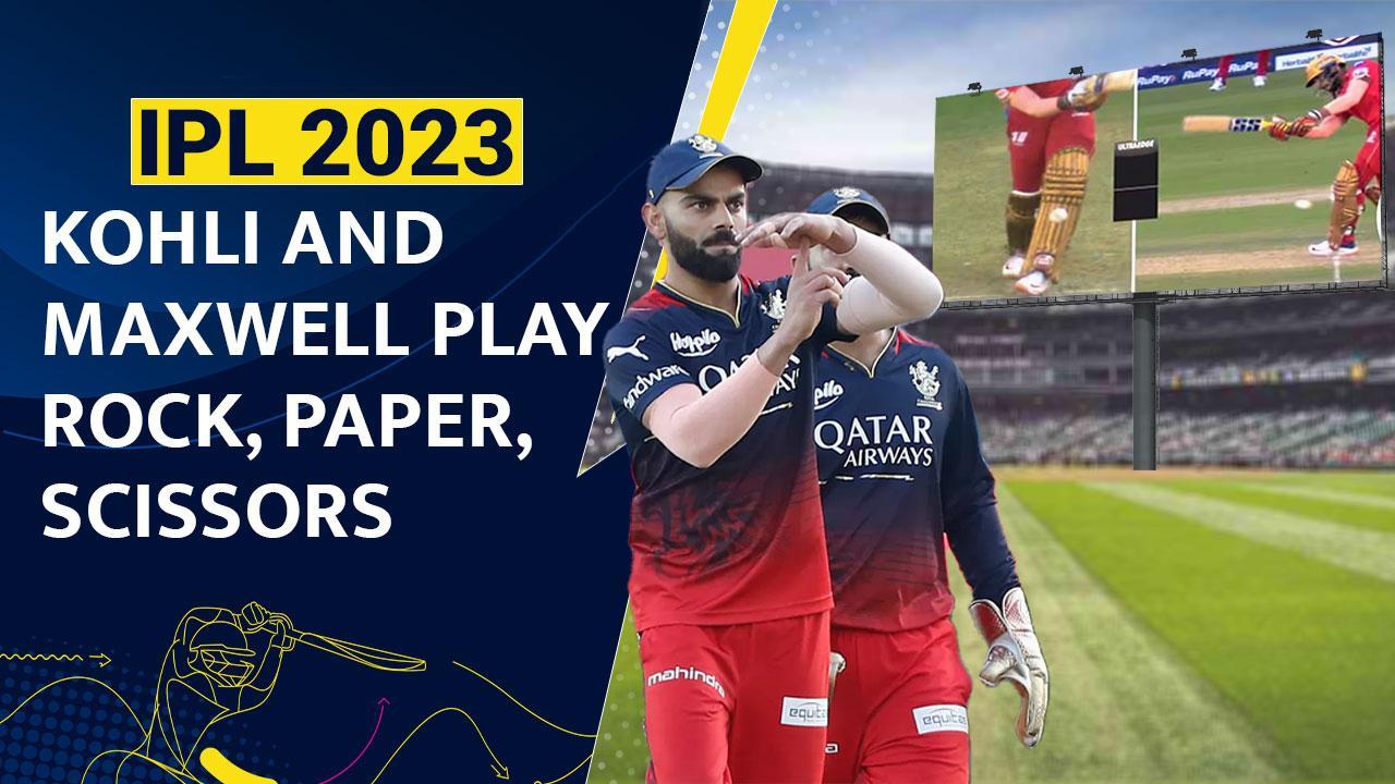 IPL 2023: Kohli and Glenn Maxwell play 'rock, paper, scissors' during match against PBKS