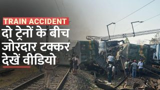 Train Accident Video: शहडोल में 2 मालगाड़ियों के बीच टक्कर के बाद लगी भीषण आग, 1 लोको पायलट की मौत, 10 ट्रेनें रद्द | Watch Video