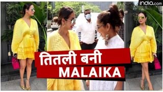 Malaika Arora Glams Up In Yellow At Terence Lewis's Easter-Cum-Birthday Bash | Watch Video