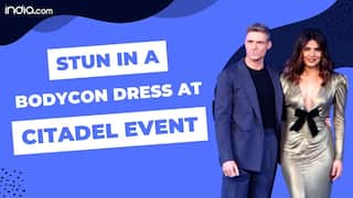 Priyanka Chopra Flaunts Her Figure In a Bodycon Dress At Citadel Event with Richard Madden
