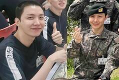 BTS J-Hope Poses For First Official Photos From Military Camp With Buzzcut And Korean Heart - See Viral Pics