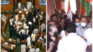 संसद सत्र अनिश्चितकाल के लिए स्थगित, सड़क पर उतरा विपक्ष, 'तिरंगा मार्च' में सोनिया गांधी समेत कई नेता हुए शामिल