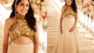 Shloka Ambani is All Smiles as She Flaunts Her Baby Bump in Halter-Neck Top, Lace Skirt- See Mesmerizing PICS