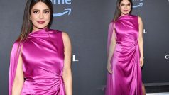 Priyanka in Rs 2.35 Lakh Satin Gown, Slays Sassy Pink in Its Full Glory