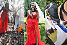 US Woman Celebrates Divorce By Stamping On, Ripping, And Burning Her Wedding Dress: Watch