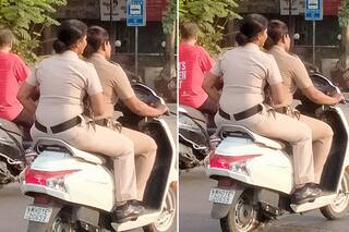Mumbai Cops Clicked Riding Two-Wheeler Without Helmets, Department Responds