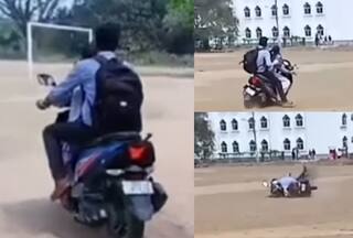 Funny Video: लड़की को स्कूटी सिखाने की गलती कर गया लड़का, ऐसा गिरा फिर उठ ना पाया - वीडियो